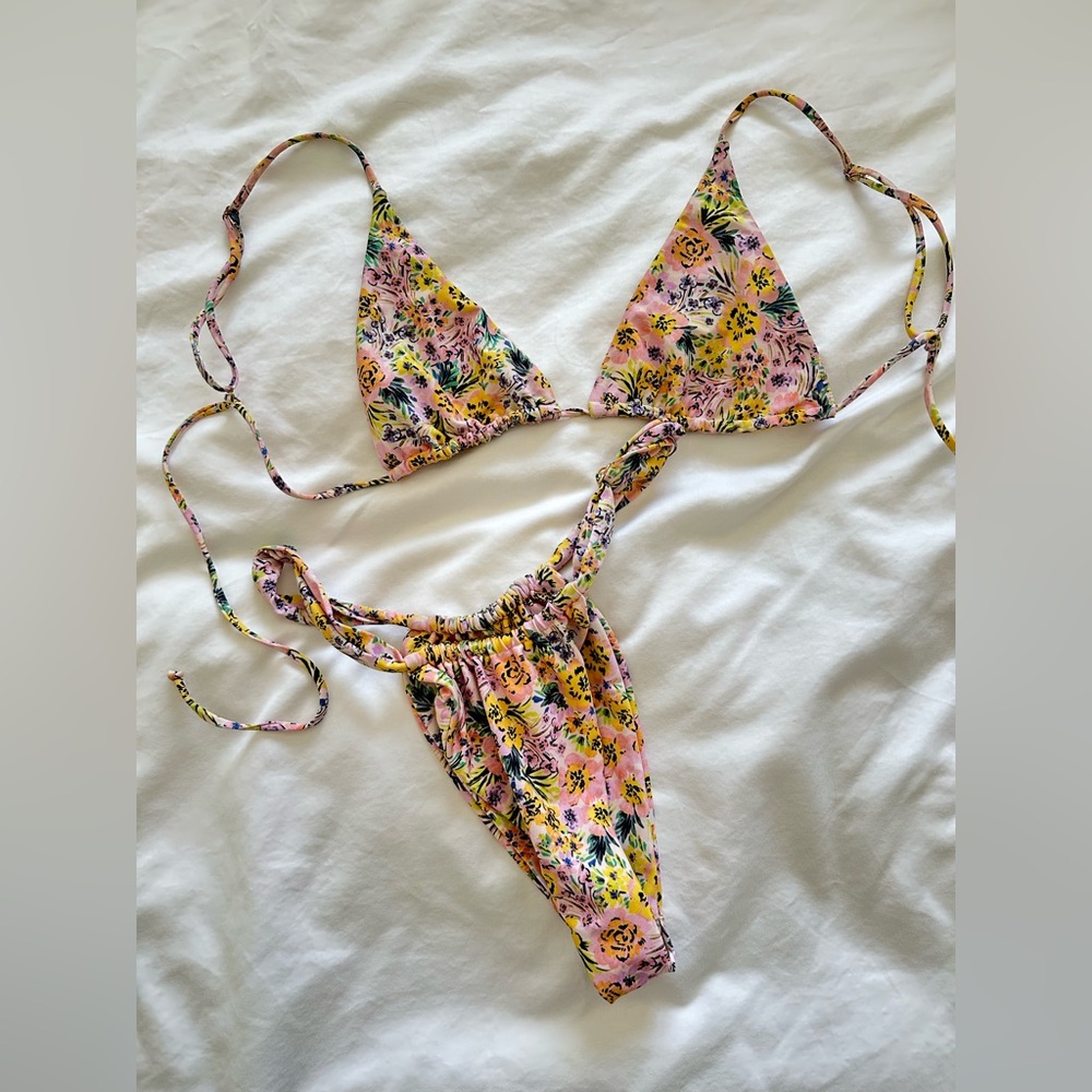 SKATIE Pink/Yellow Floral Bikini Set
